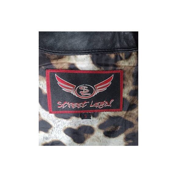 Street Legal Zip Up Leather Jacket, Zip Pockets & Cuffs, Black, Sz S - Picture 6 of 9